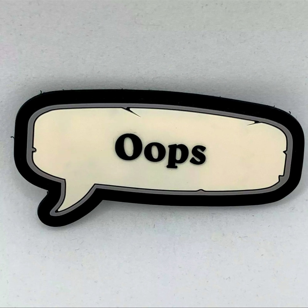 Hearthstone Oops! Velcro Backpack Badge